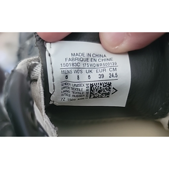 Converse X John Varvatos Low Top Sz 6 Women 8 Gray Slip on Leather Cap All Star - Picture 5 of 11